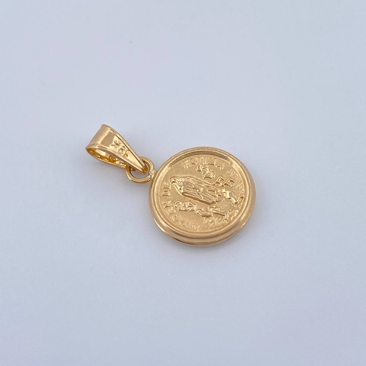 Dije Dije Virgen De Fatima 0.55gr / 3/4 in / Oro Amarillo 18K &