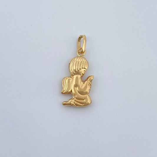 Pendant Guardian Angel 0.5gr / 3/4 in / 18K Gold