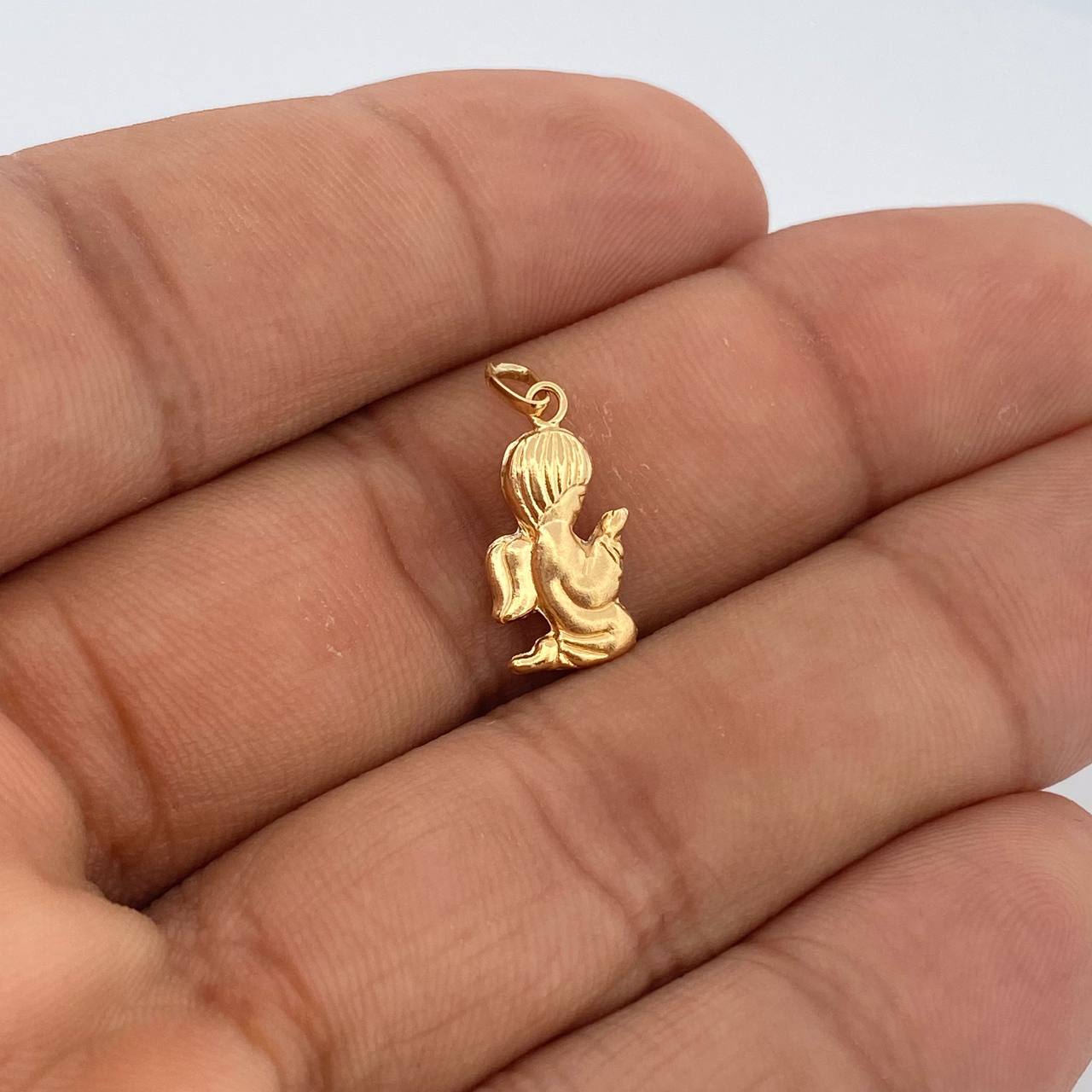 Pendant Guardian Angel 0.5gr / 3/4 in / 18K Gold
