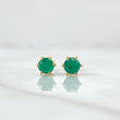 Topos Circulo Seis Garras 1.45gr / 5.5mm Esmeraldas 98pts Oro Amarillo 18K (Joya)