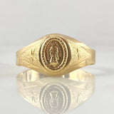 Virgin Guadalupe Starred Ring 1.9gr / Size 6 1/4 / 18K Yellow Gold ©