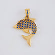 Dije Delfin tupido 2.5g / 1 1/4 in Oro Amarillo 18K