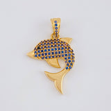 Dije Delfin tupido 2.5g / 1 1/4 in Oro Amarillo 18K