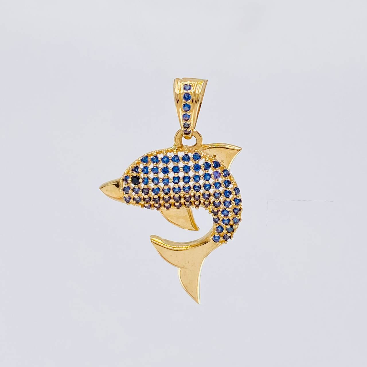 Dije Delfin tupido 2.5g / 1 1/4 in Oro Amarillo 18K