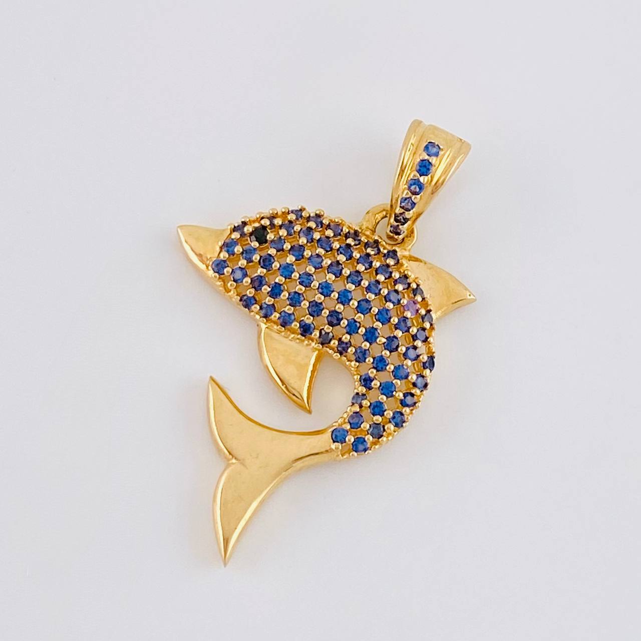 Dije Delfin tupido 2.5g / 1 1/4 in Oro Amarillo 18K