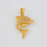 Dije Delfin tupido 2.5g / 1 1/4 in Oro Amarillo 18K
