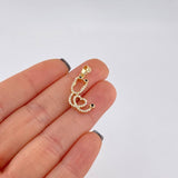 Dije Estetoscopio tupido corazon 2.4g / 1 in Oro Amarillo 18K