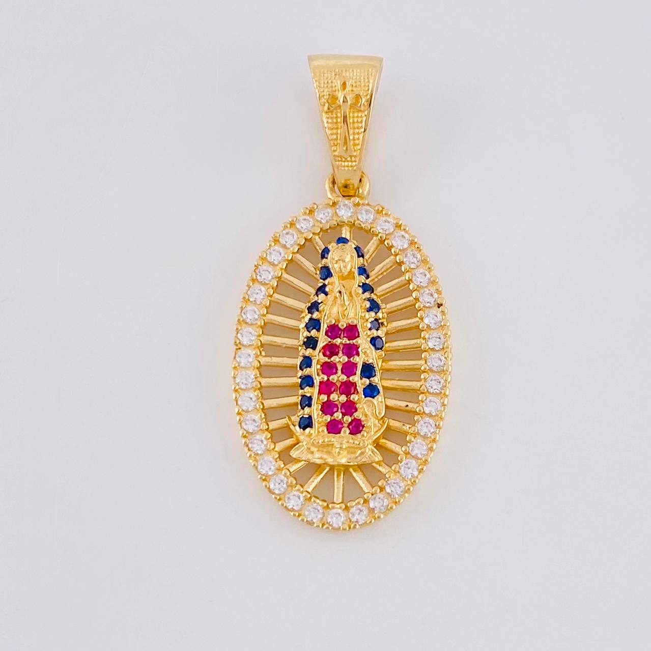 Dije Canasta virgen guadalupe 3.65g / 1 1/4 in Oro Amarillo 18K