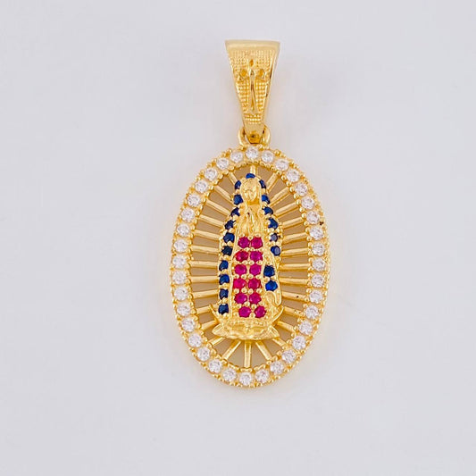 Dije Canasta virgen guadalupe 3.65g / 1 1/4 in Oro Amarillo 18K
