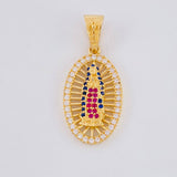 Dije Canasta virgen guadalupe 3.65g / 1 1/4 in Oro Amarillo 18K