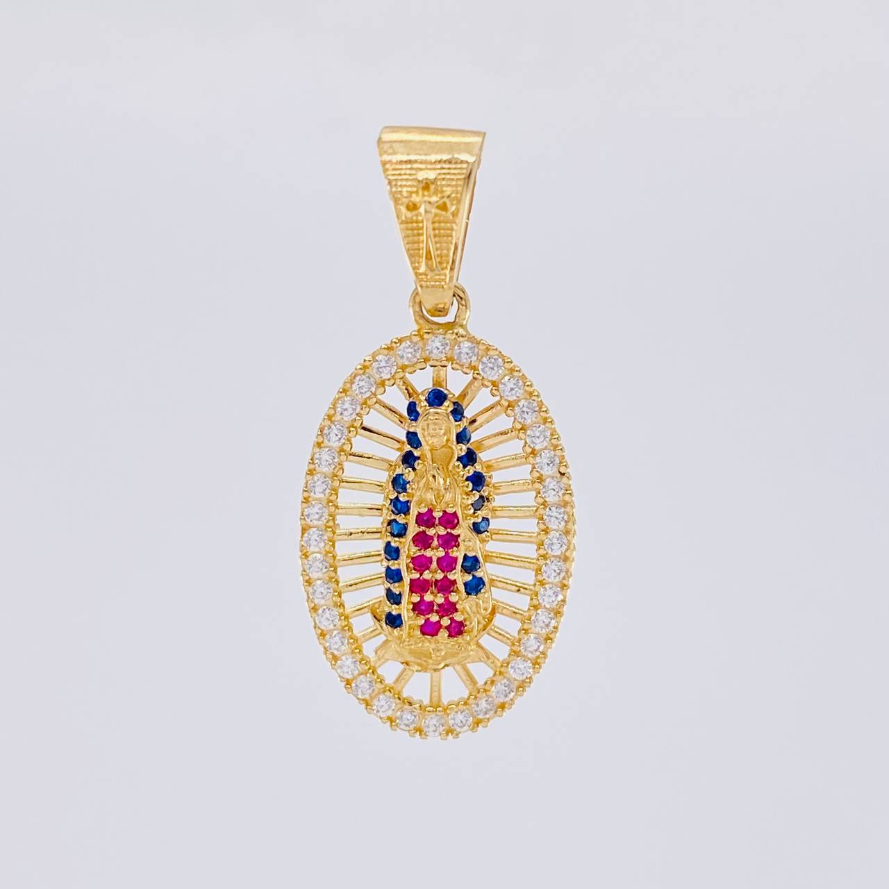 Dije Canasta virgen guadalupe 3.65g / 1 1/4 in Oro Amarillo 18K