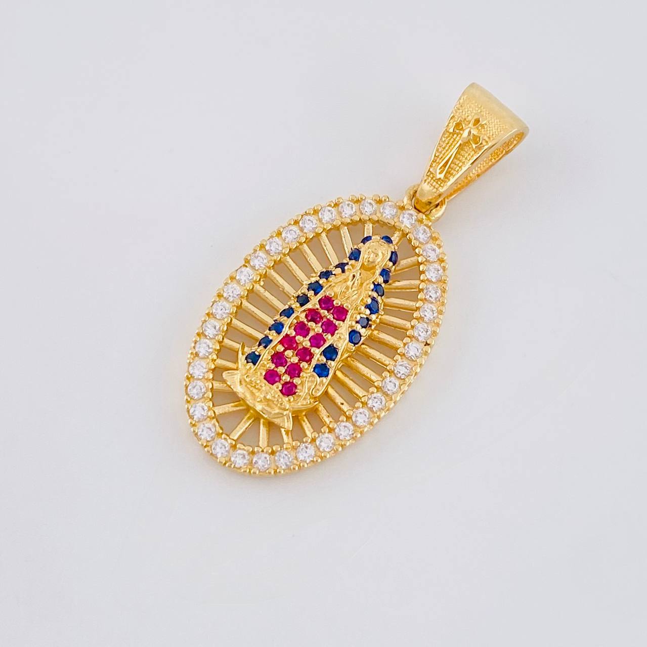 Dije Canasta virgen guadalupe 3.65g / 1 1/4 in Oro Amarillo 18K