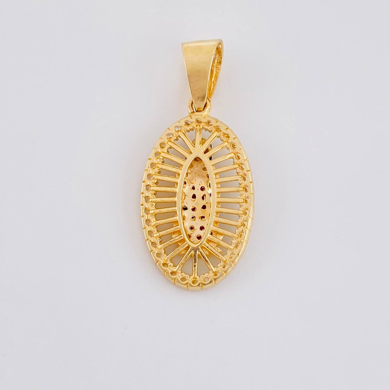 Dije Canasta virgen guadalupe 3.65g / 1 1/4 in Oro Amarillo 18K