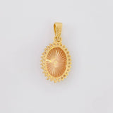 Pendant Virgin of Guadalupe Diamond-Cut 1.95g / 3/4 in Three Golds 18K