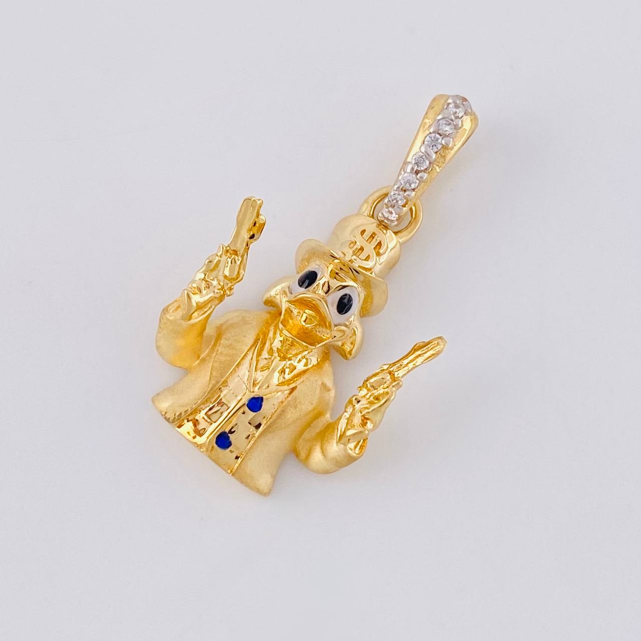 Dije Pato pistolas 2.4g / 1 in Oro Amarillo 18K