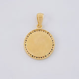 Dije Circulo ancla diamanatado 2.4g / 1 in Oro Amarillo 18K