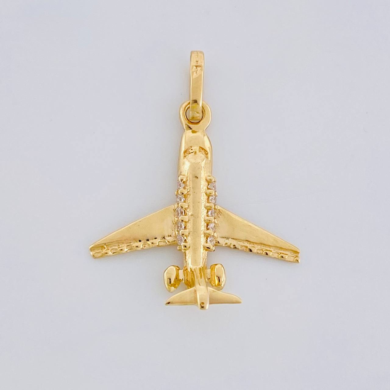 Dije Avion 1.2g / 3/4 in Oro Amarillo 18K