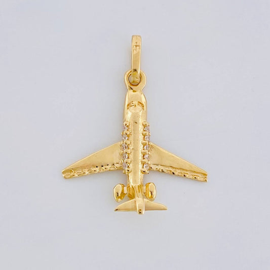 Pendant Airplane 1.2g / 3/4 in Yellow Gold 18K