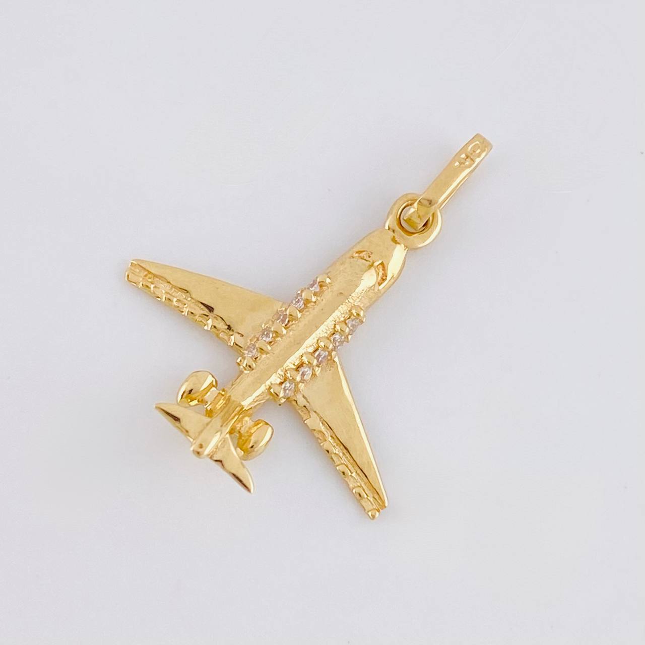 Dije Avion 1.2g / 3/4 in Oro Amarillo 18K