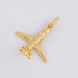 Dije Avion 1.2g / 3/4 in Oro Amarillo 18K