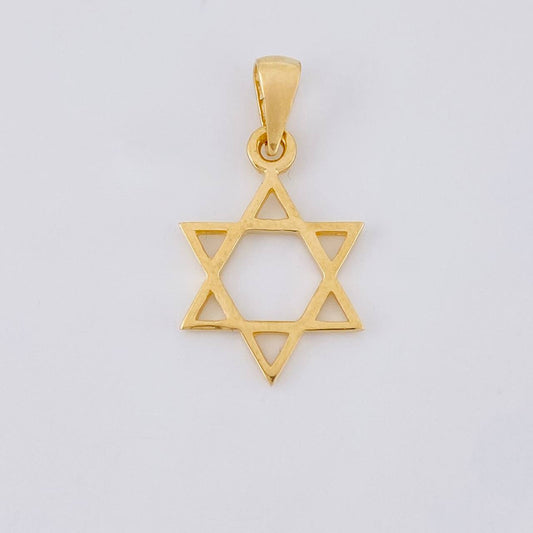 Star of David Pendant 1.25g / 1 in Yellow Gold 18K