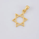 Dije Estrella de david 1.25g / 1 in Oro Amarillo 18K