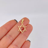 Dije Estrella de david 1.25g / 1 in Oro Amarillo 18K