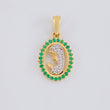 Dije Virgen maria 1.9g / 3/4 in Dos Oros Amarillo Blanco 18K