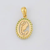 Dije Virgen maria 1.9g / 3/4 in Dos Oros Amarillo Blanco 18K