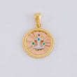 Dije Circulo ancla diamanatado 2.8g / 1 in Tres Oros 18K