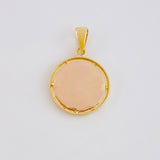 Dije Circulo ancla diamanatado 2.8g / 1 in Tres Oros 18K