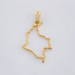 Pendant Silhouette Map 0.95g / 1 in Yellow Gold 18K