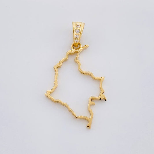 Dije Silueta mapa 0.95g / 1 in Oro Amarillo 18K