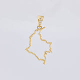 Pendant Silhouette Map 0.95g / 1 in Yellow Gold 18K