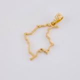 Pendant Silhouette Map 0.95g / 1 in Yellow Gold 18K