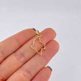 Pendant Silhouette Map 0.95g / 1 in Yellow Gold 18K