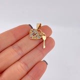Pendant Heart Lock 2.3g / 3/4 in 18K Yellow Gold