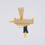 Dije mini uzi 3.9g / 1 1/4 in Oro Amarillo 18K