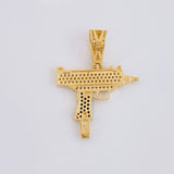 Dije mini uzi 3.9g / 1 1/4 in Oro Amarillo 18K