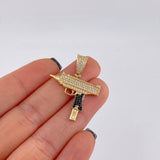 Dije mini uzi 3.9g / 1 1/4 in Oro Amarillo 18K