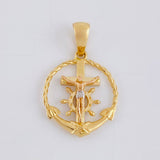 Dije Cruz cristo marinero 2.85g / 1 in Tres Oros 18K
