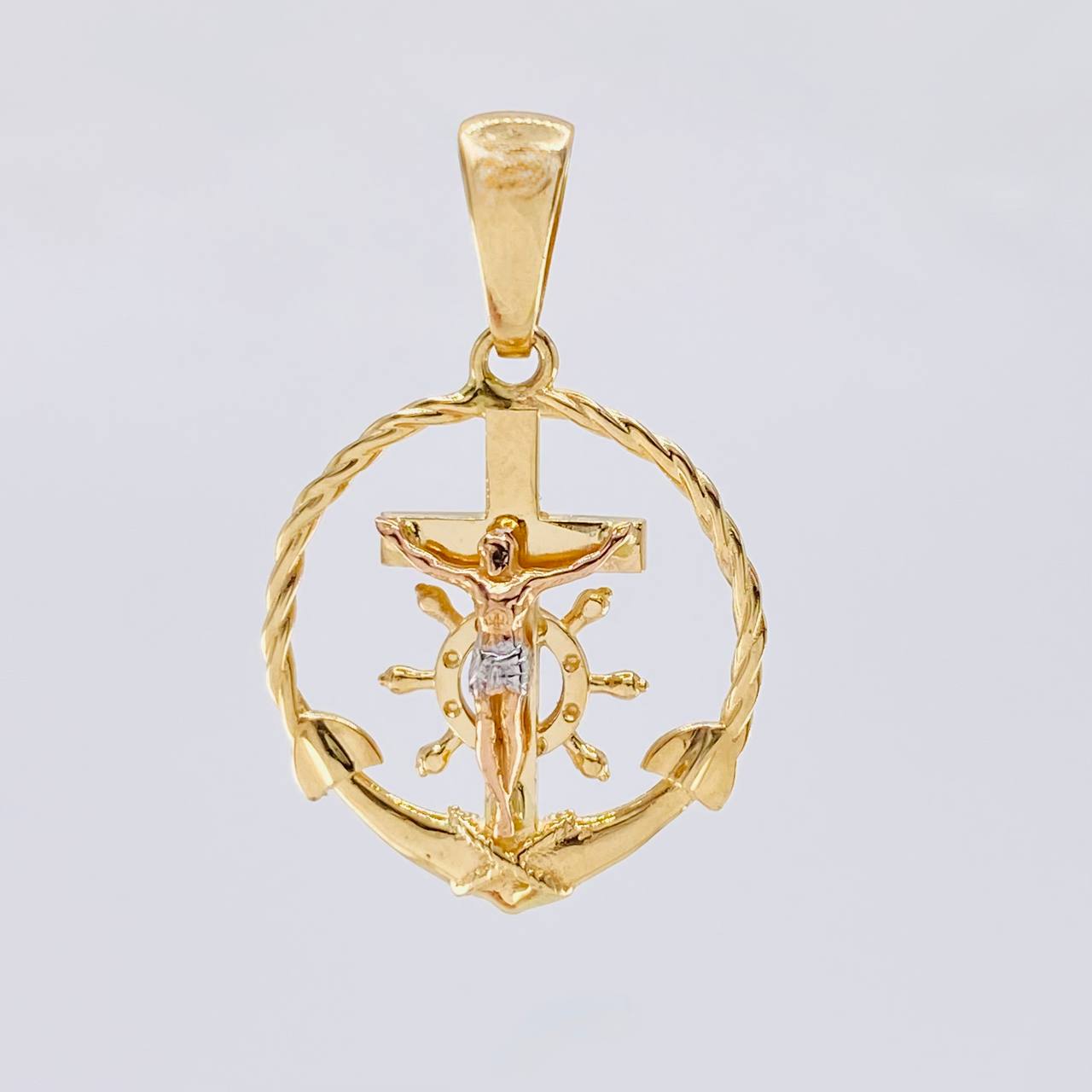 Dije Cruz cristo marinero 2.85g / 1 in Tres Oros 18K