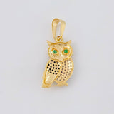Pendant Owl 2.25g / 1 in 18K Yellow Gold