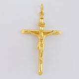Dije Cruz Cristo Puntas Planas 2 g / 2 in Oro Amarillo 18K