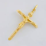 Dije Cruz Cristo Puntas Planas 2 g / 2 in Oro Amarillo 18K