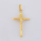 Dije Cruz Cristo Puntas Planas 1.25 g / 1 1/2 in Oro Amarillo 18K