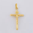 Dije Cruz Cristo Puntas Planas 1.25 g / 1 1/2 in Oro Amarillo 18K
