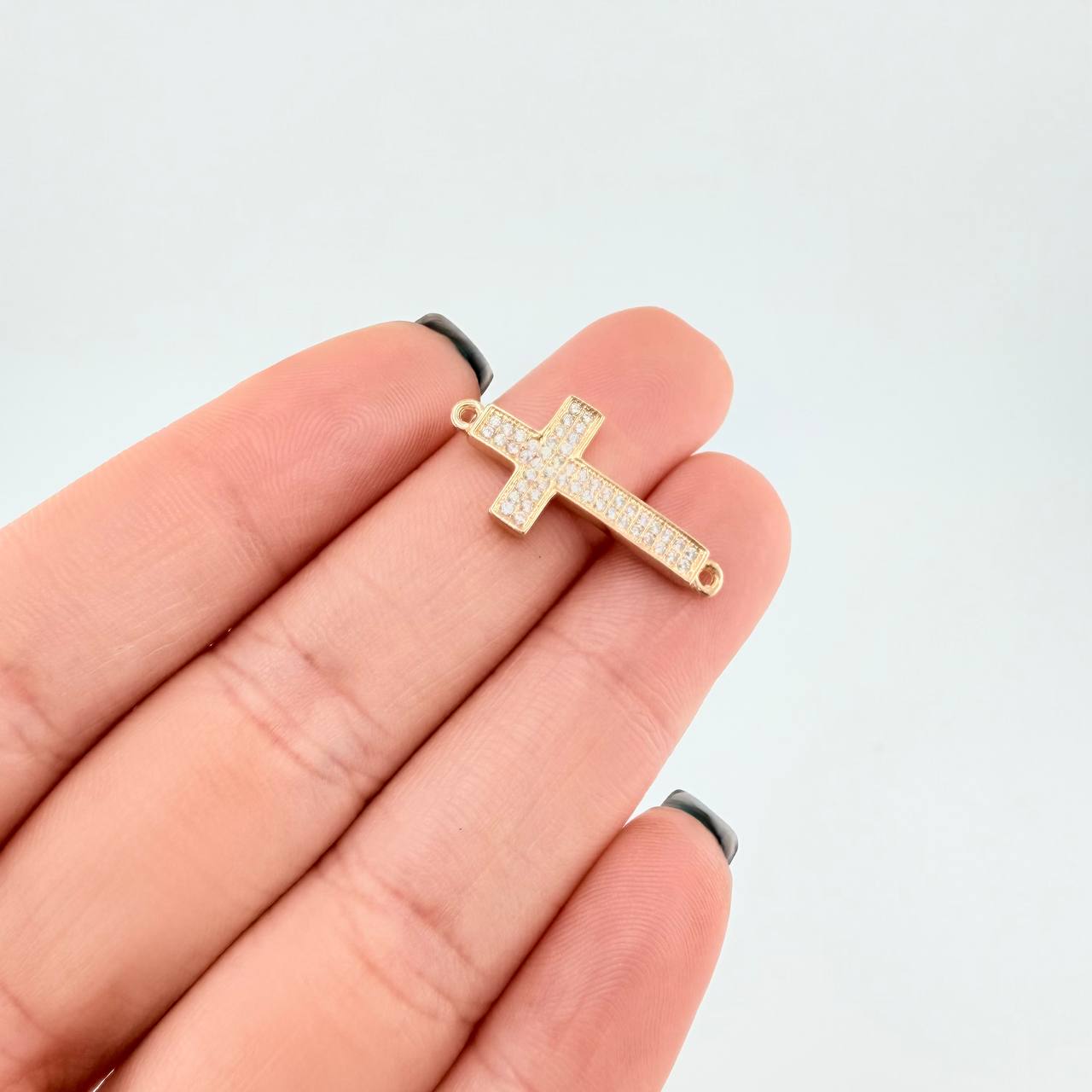 Herraje Cruz Basteada 1.7g / 1 in Oro Amarillo 18K