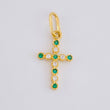Dije Cruz Burbuja Tupida 0.65g / 3/4 in Oro Amarillo 18K