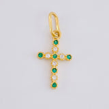 Dije Cruz Burbuja Tupida 0.65g / 3/4 in Oro Amarillo 18K